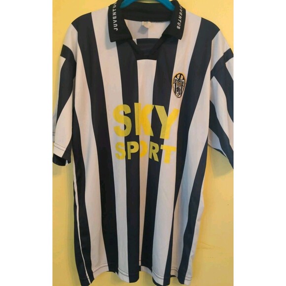 Vtg Juventus Football Soccer Trezeguet Jersey Sky Sport Futbol Italia FC Sz XL - Picture 3 of 11